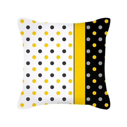 Housse de Coussin à Motif Jaune