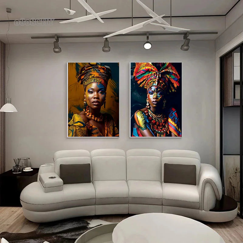 Tableau Moderne Femme Africaine