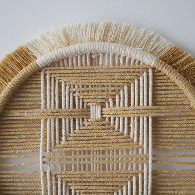 Panier Mural Rond Macramé