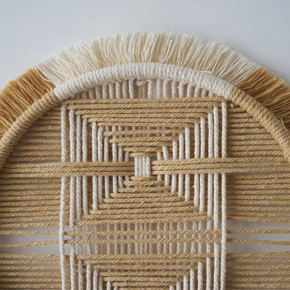 Panier Mural Rond Macramé