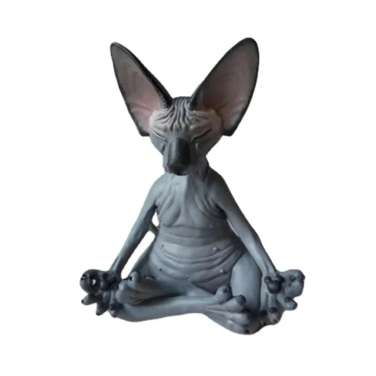 Figurine de Chat Sphynx Bouddha Décoration Intérieure