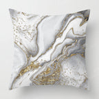 Housse de Coussin Géométrique Marbre