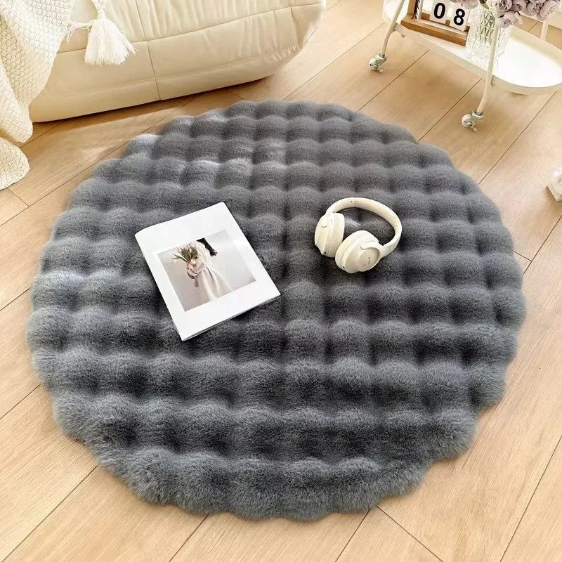 Tapis Rond en Peluche
