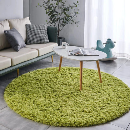 Tapis Rond en Peluche