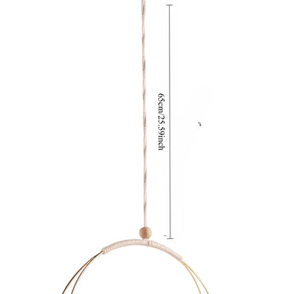 Macramé Suspendue en Bois Naturel - Jardinière