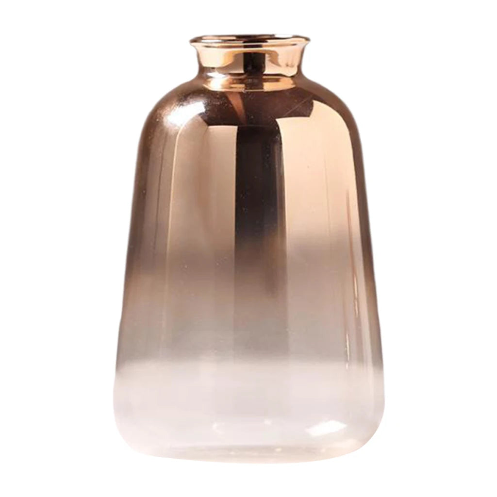 Vase en Verre Doré Transparent