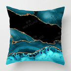 Housse de Coussin Verte Abstraite