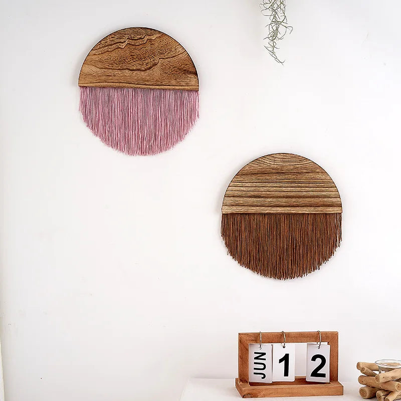 Décoration Murale Demi-Cercle en Macramé