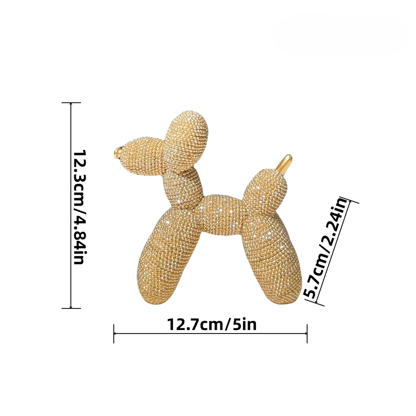 Chien Ballon Doré et Argenté