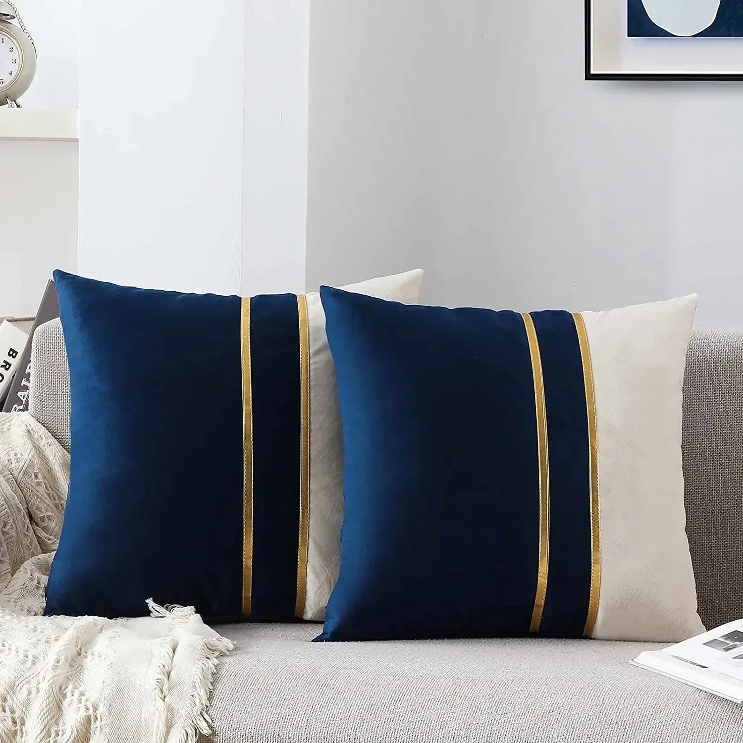 Housse de Coussin Décorative velours