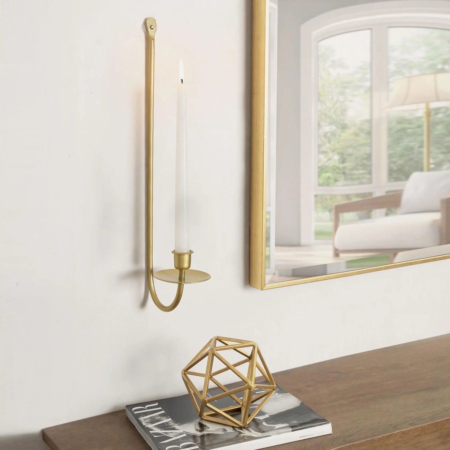 Bougeoir Mural en métal 2 Pièces