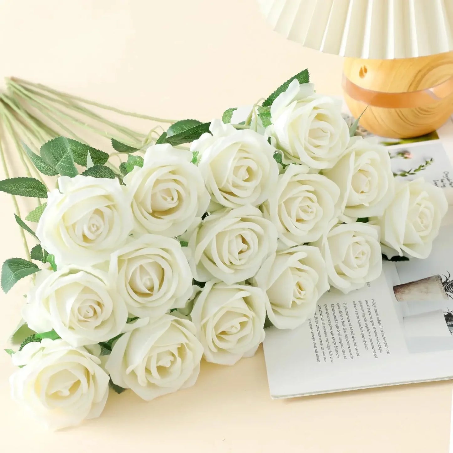 Fleur Artificielle Rose en Velours