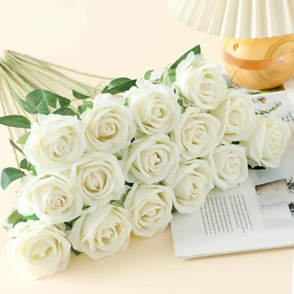 Fleur Artificielle Rose en Velours