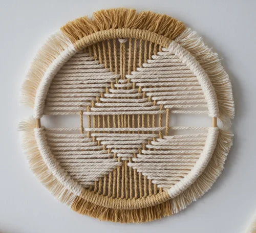 Panier Mural Rond Macramé