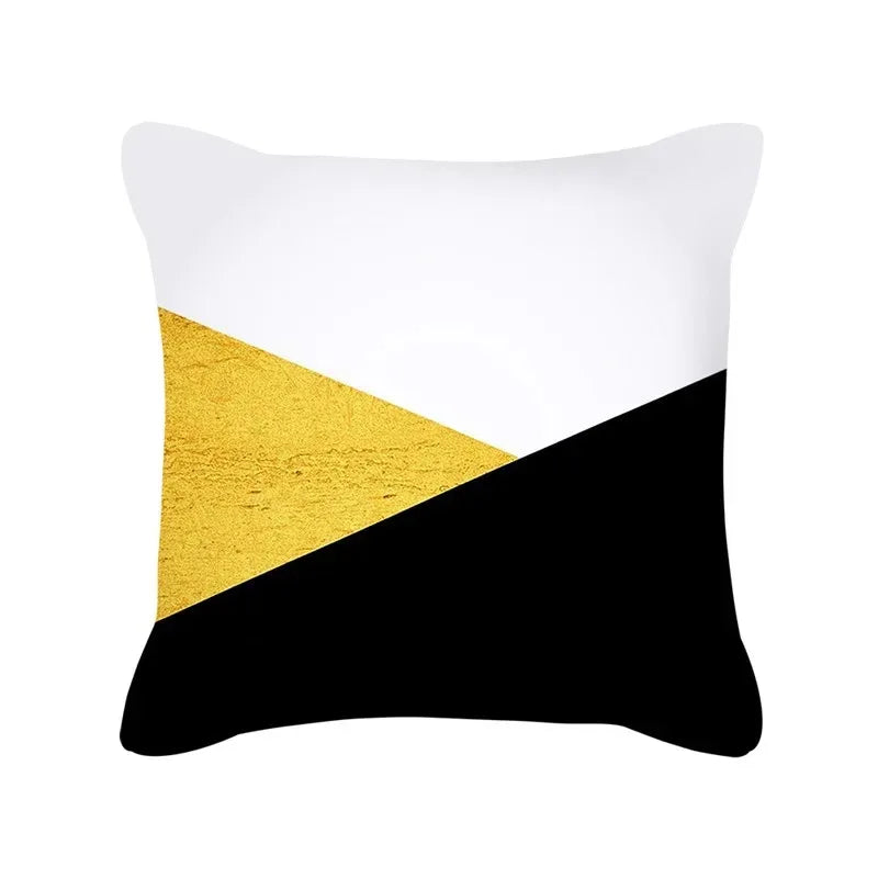 Housse de Coussin à Motif Jaune