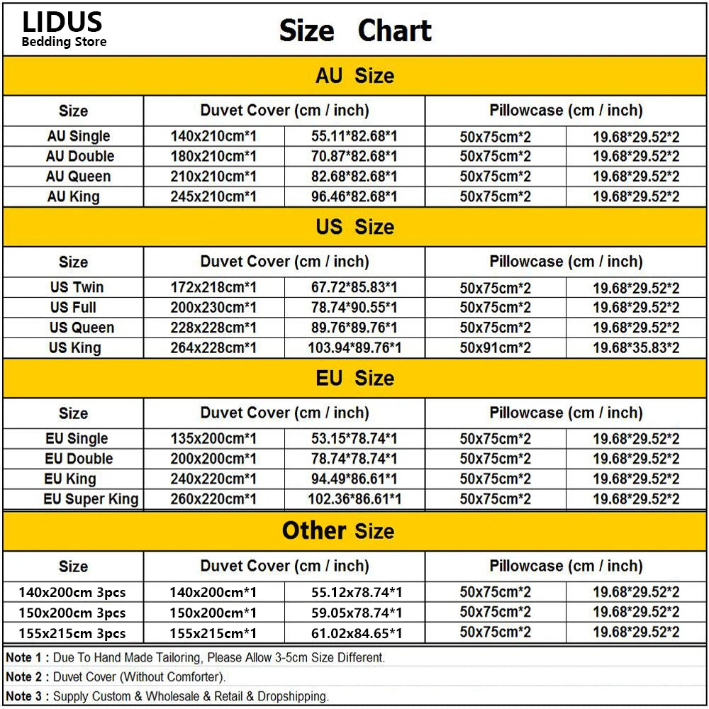 Parure Housse de Couette à Motif
