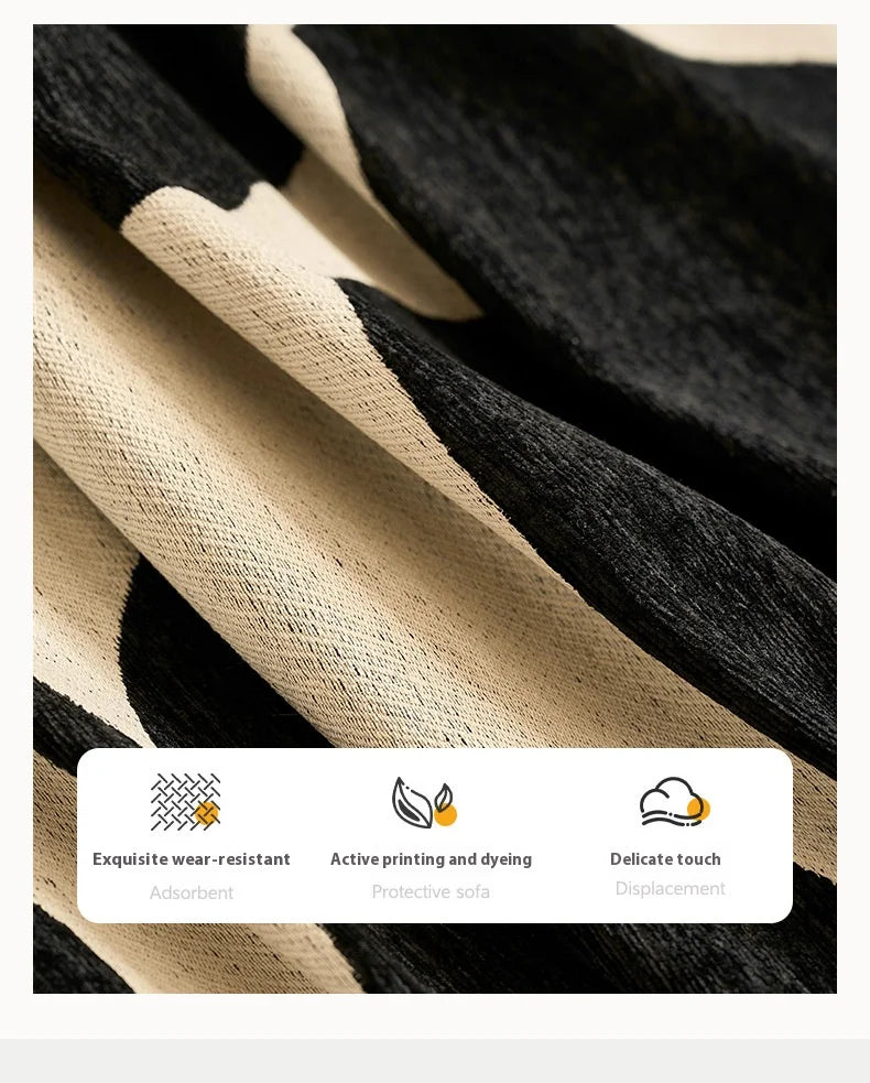 Housse de Canapé en Chenille à Pompon