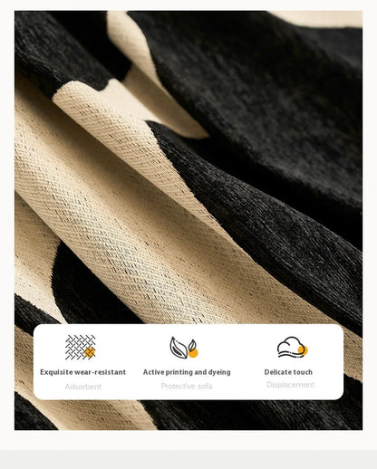 Housse de Canapé en Chenille à Pompon