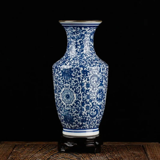 Vase en Porcelaine Bleue et Blanche