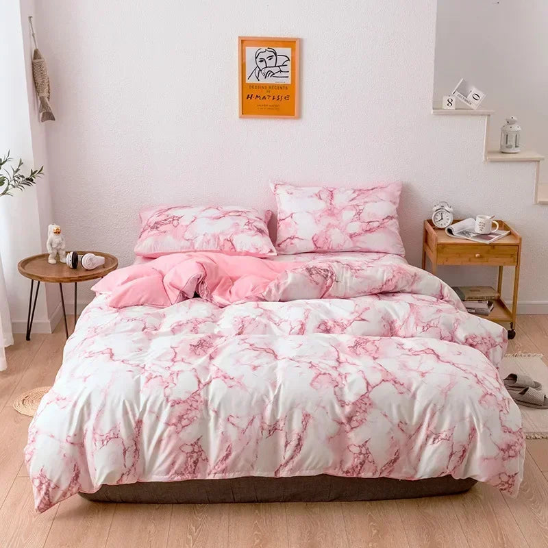Parure Housse de Couette imprimée Marbre