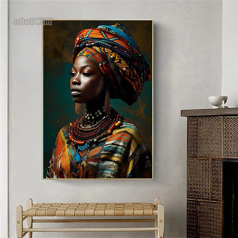 Tableau Moderne Femme Africaine