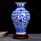 Vase en Porcelaine Bleu et Blanc de Jingdezhen