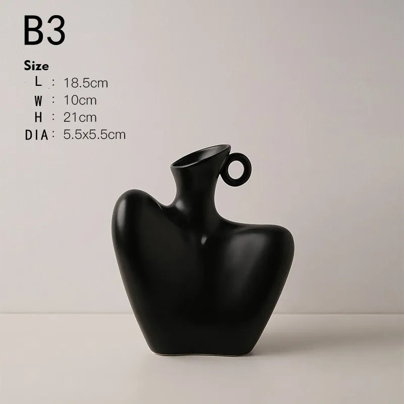 Vase en Céramique Sculpturale