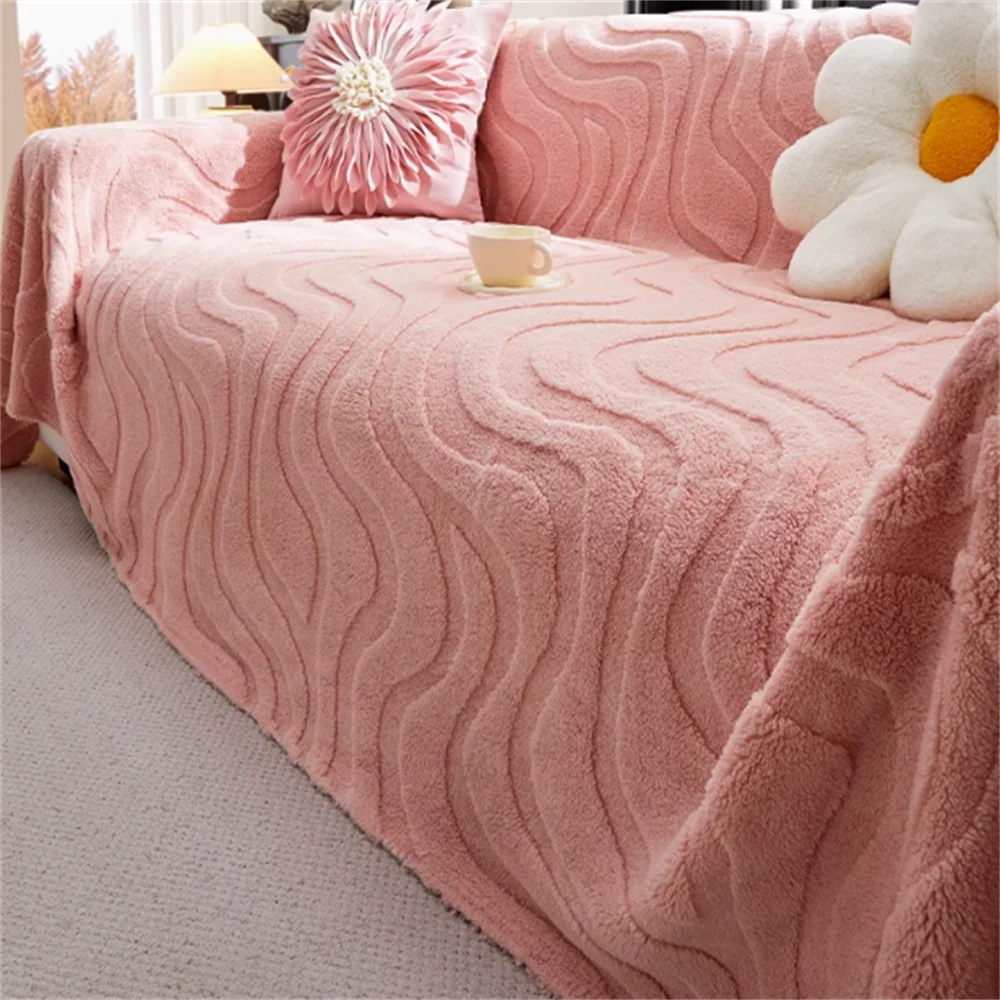 Housse de Canapé en Velours de Coton Confortable