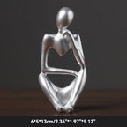 Statue abstraite du Penseur