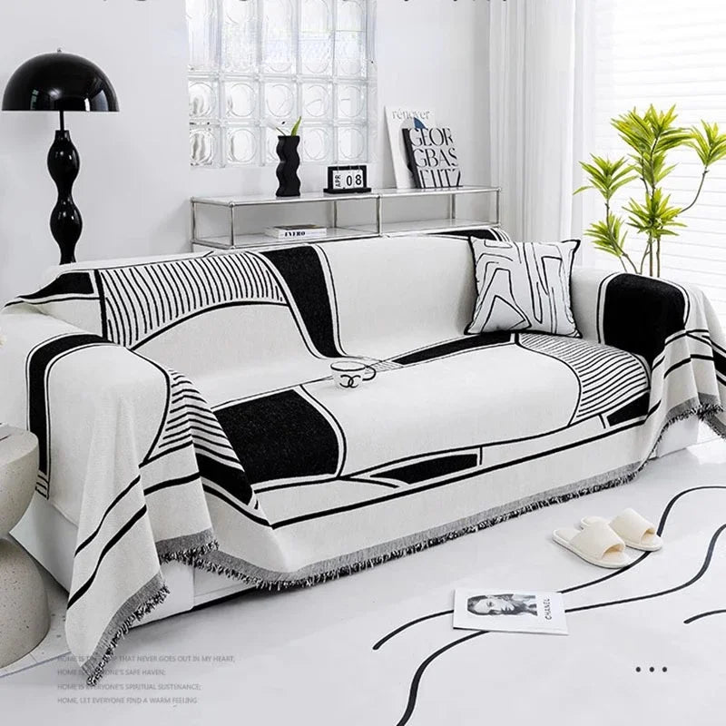 Housse de Canapé en Coton Style Nordique