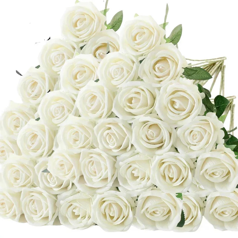 Fleur Artificielle Rose en Velours