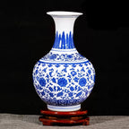 Vase en Porcelaine Bleu et Blanc de Jingdezhen