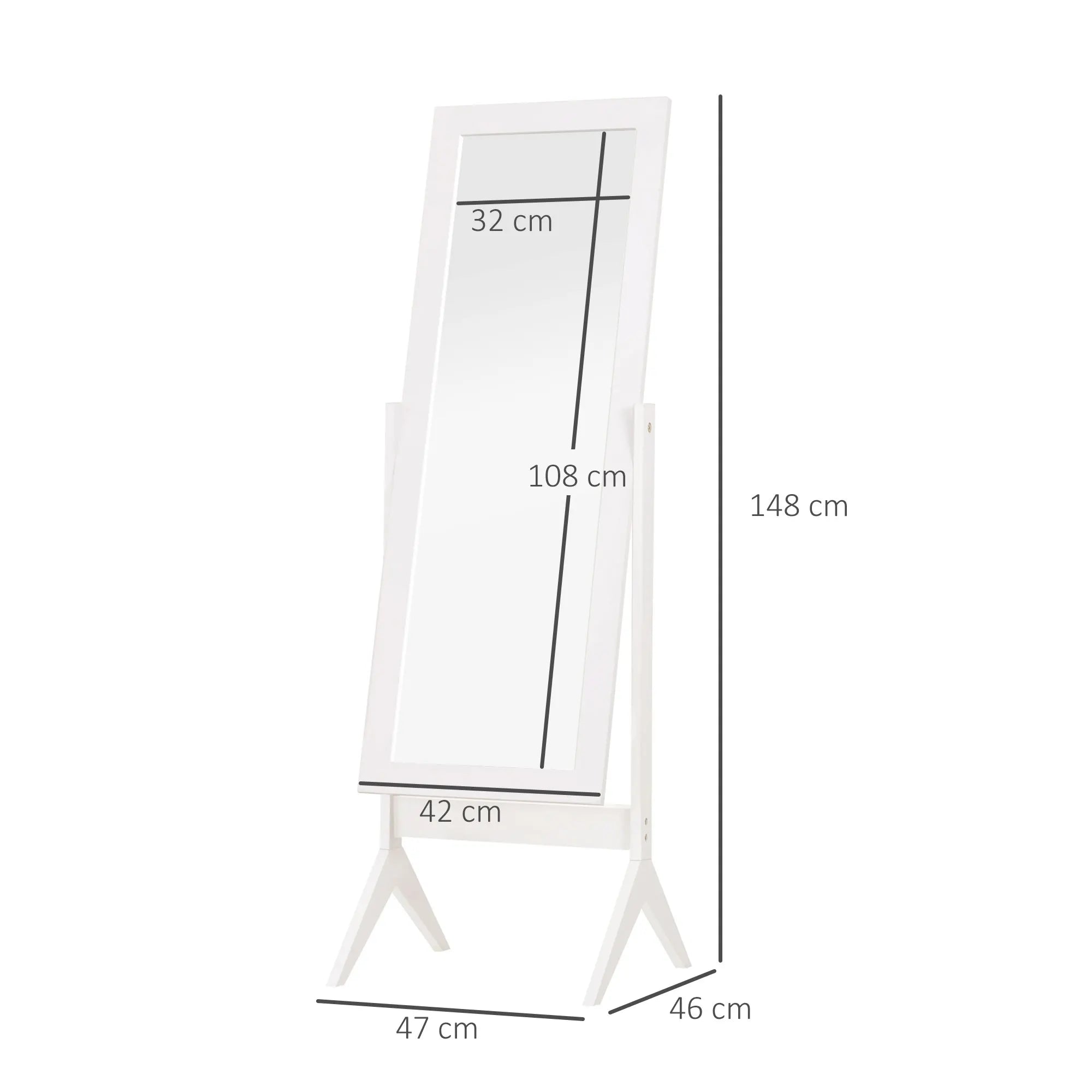 Miroir  Rectangulaire  sur Pied