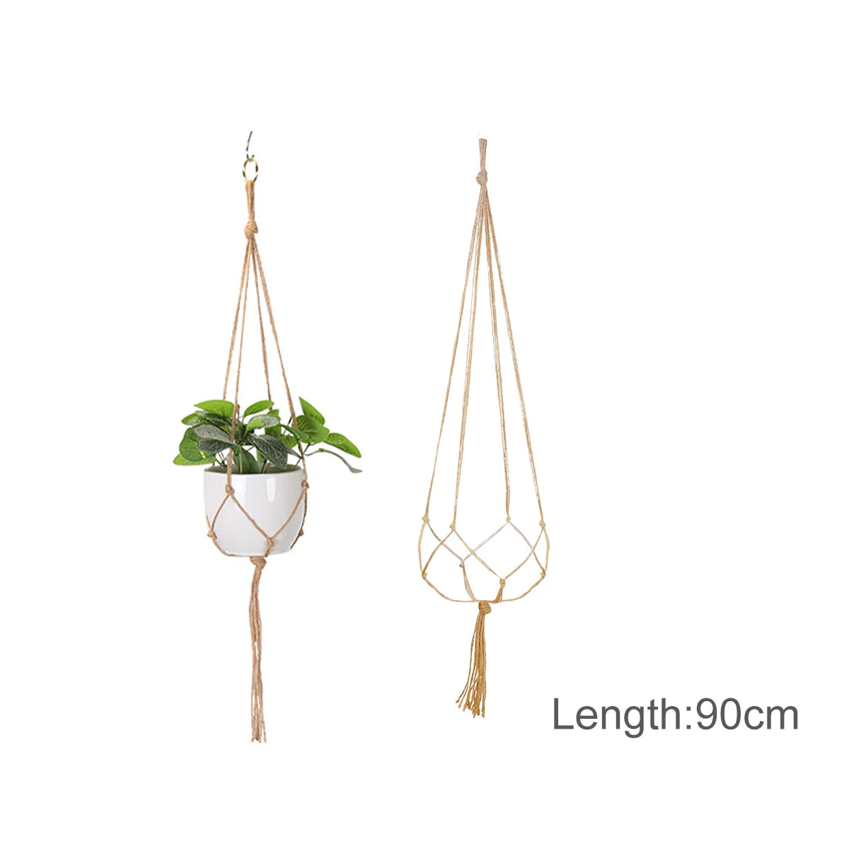 Macramé Mural Porte plantes - Paniers suspendus