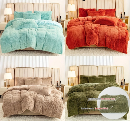 Parure Housse de Couette Fausse Fourrure