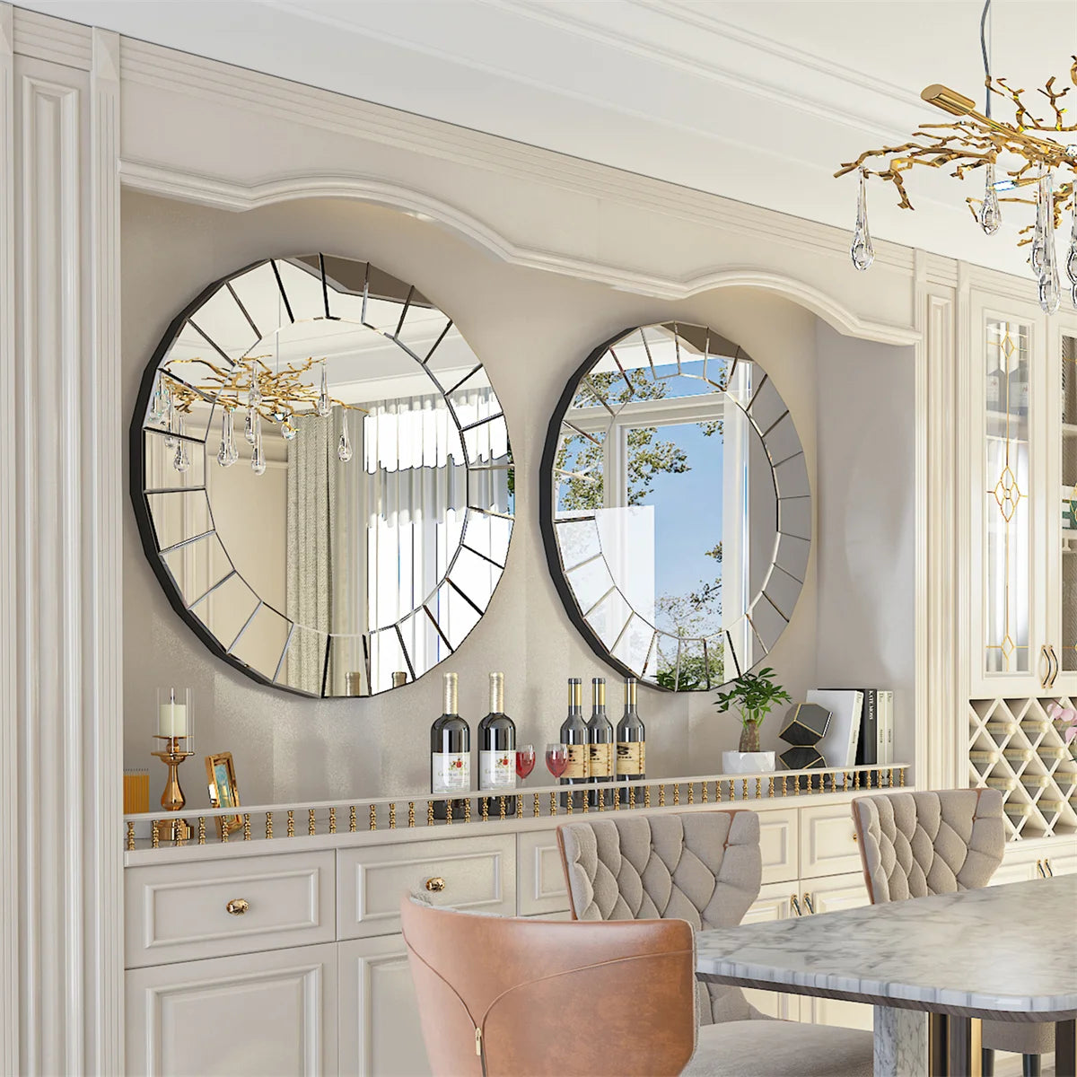 Miroir Décoratif Rond 80 cm