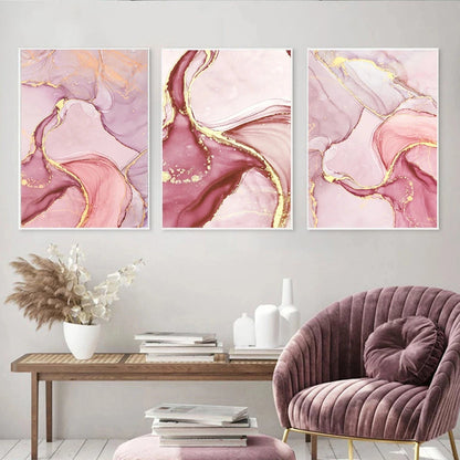 Tableau Moderne Abstraite Rose