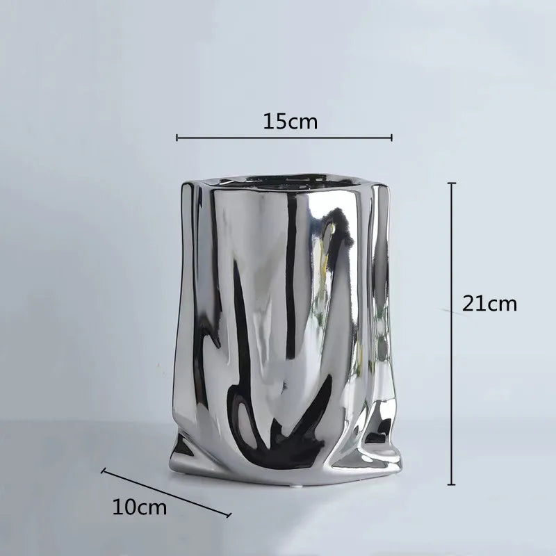 Vase en Céramique en forme de sac