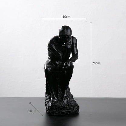 Statue de penseur en résine