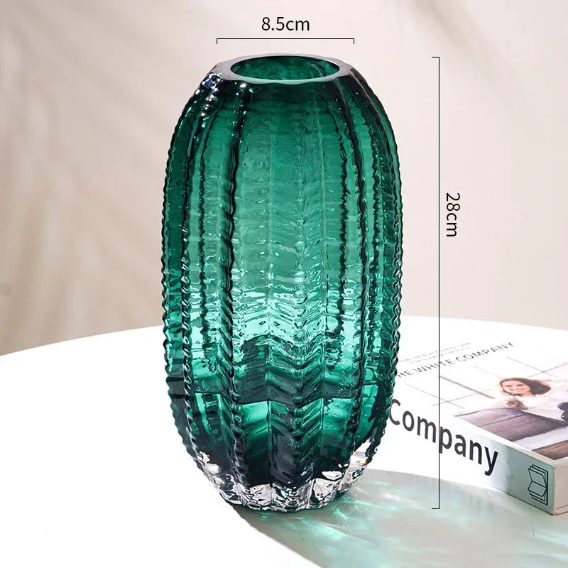 Vase en Verre imitation Cactus