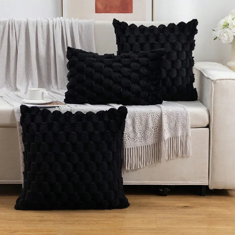 Housse de coussin flocon de neige en velours