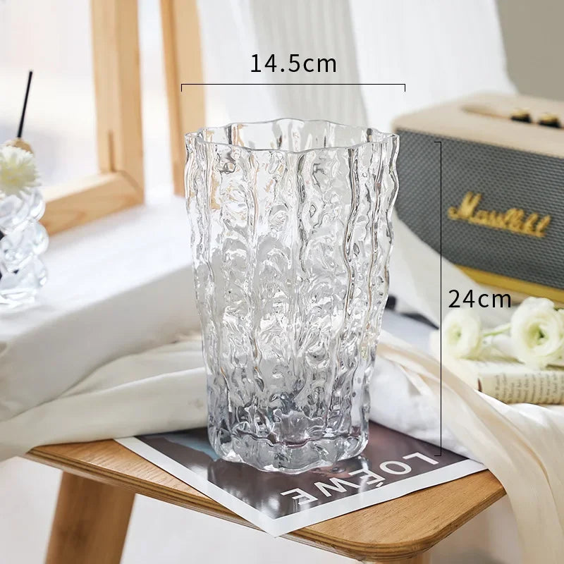 Vase en Verre Glacier Transparent