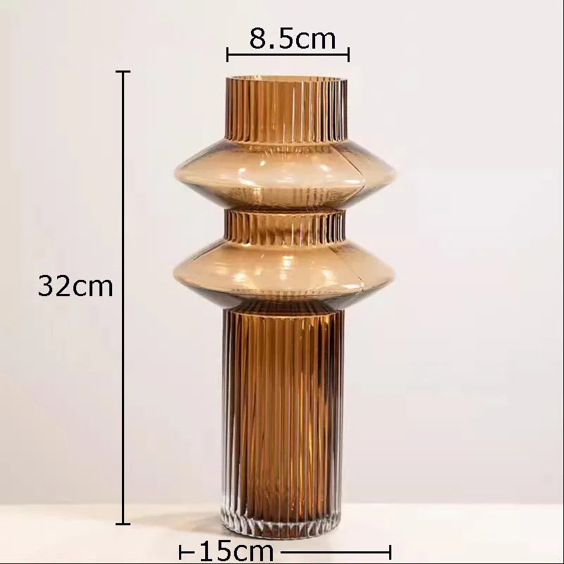 Vase en Verre Ambré