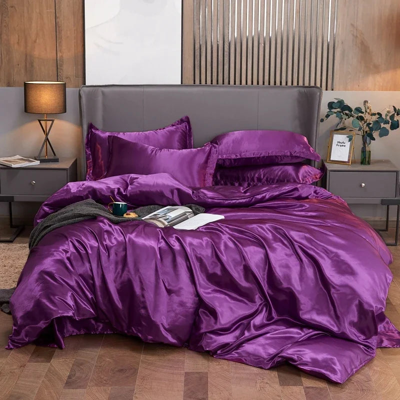 Parure Housse de Couette en Satin