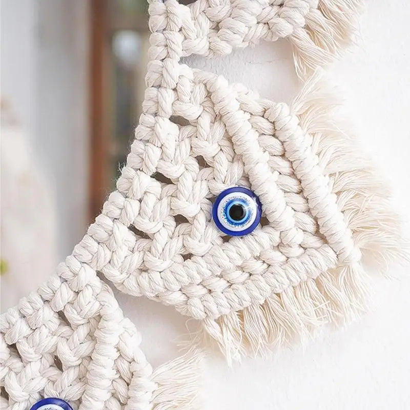 Miroir Décoratif Bohème en Macramé