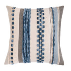 Housse de Coussin Bohème en chenille rayée