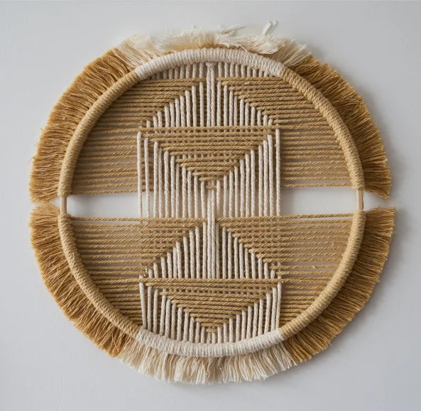 Panier Mural Rond Macramé