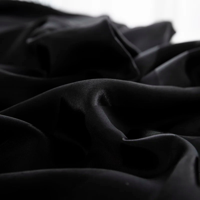 Parure Housse de couette rayée en Satin