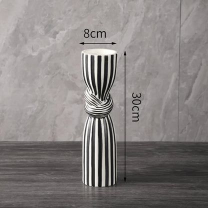 Chandelier Rayé noir et blanc