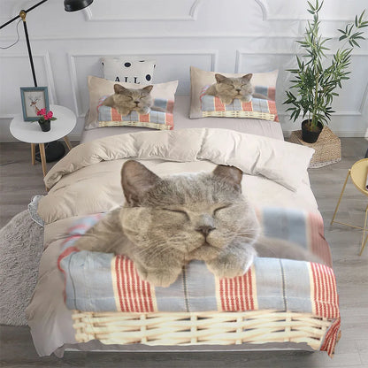 Parure Housse de Couette Motif Chats